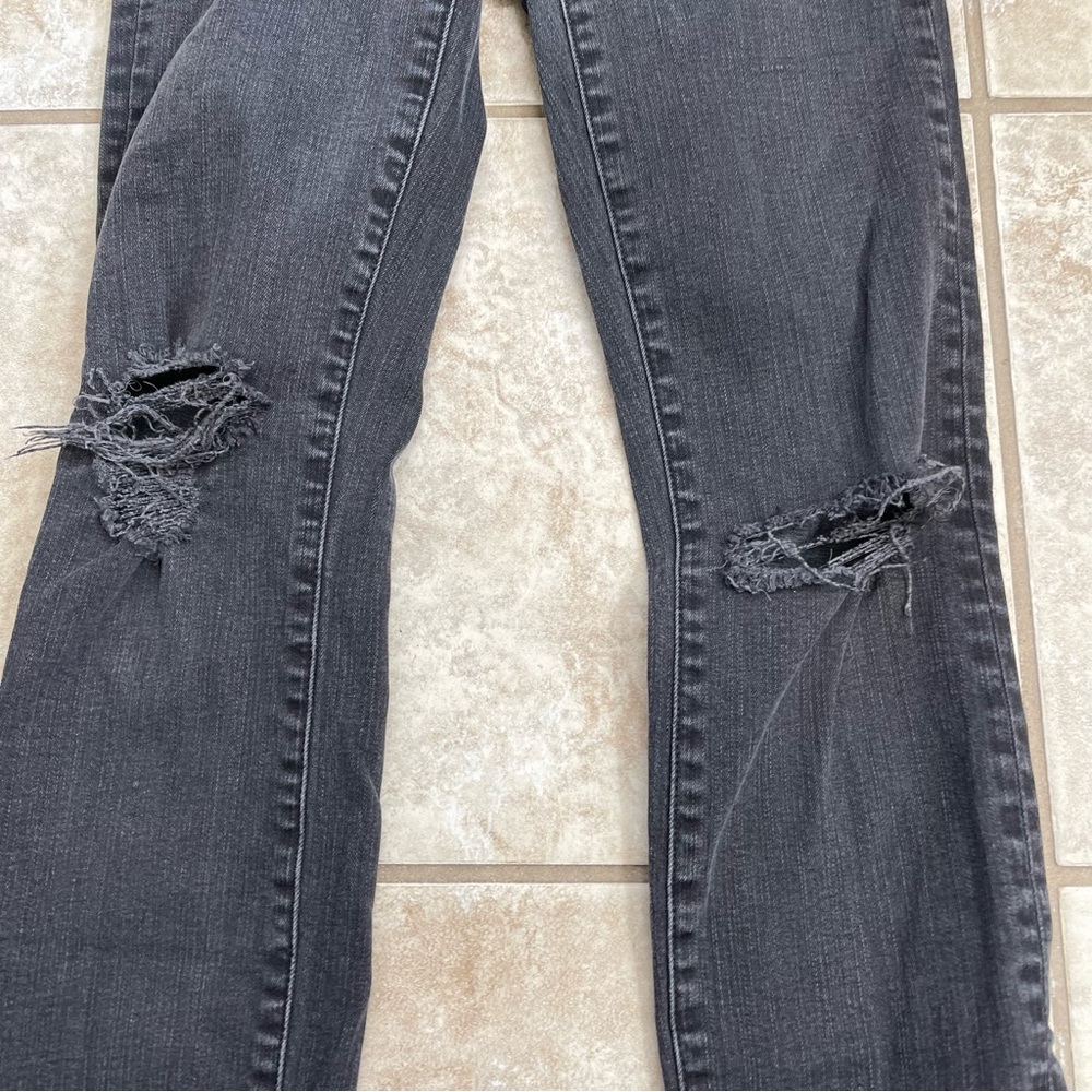 Madewell 9" High Rise Skinny Jeans Women's Size 24 Stretch Denim Dark Wash Black - Picture 12 of 13